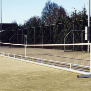 Deze tennisnetten zijn voor onze zeer duurzame verplaatsbare aluminium tennisinstallatie.