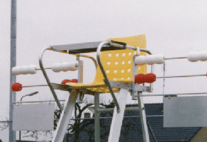 Tennis scorebord voor aan de stoel