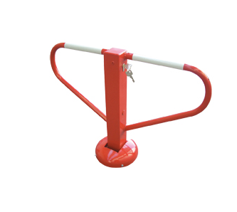 Neerklapbare parkeerbeugel Flex is voorzien van een duurzaam cilinderslot.