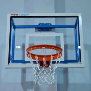 De 90 x 120 cm uitvoering van dit fraaie basketbalbord