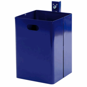 Afvalbak Cubix standaard. Geschikt voor wandmontage en voor paalbevestiging.