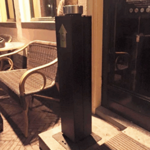 Topsegment buitenasbakken.