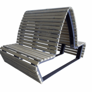 Dubbele parkbank. Nieuw in het assortiment. Voor introductieprijzen.