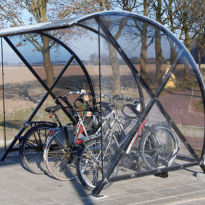 Fietsoverkapping BF1000 Basisdeel. Prachtig design voor een bijzonder scherpe prijs. Rijwieloverkapping BF1000 = voordelig fiets-parkeren op zijn mooist!