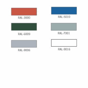 Standaard (ral) kleuren palet boomrooster Miranda, andere kleuren op aanvraag.