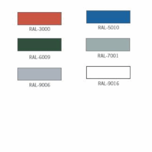 Onze standaard ral kleuren. Bij afname meerdere fietsenrekken andere ral kleuren mogelijk.