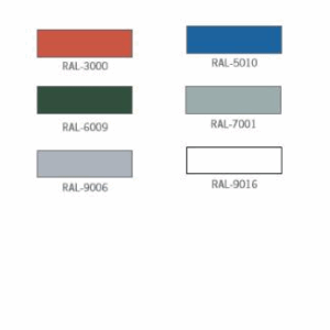 De standaard ral kleuren afvalbak Settori. U kunt gewoon bij uw bestelling de gewenste kleur doorgeven.