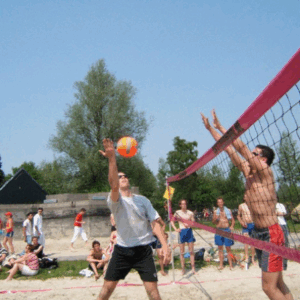 Beachvolleybalnetten recreatie