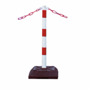 De zwaardere verplaatsbare stalen afzetpaal. Ook zeer geschikte afzetpaal voor de openbare ruimtes