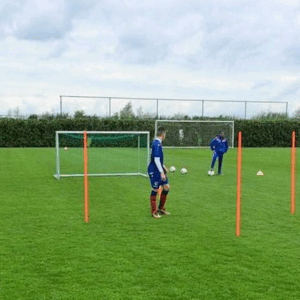 Dribbel voetbaldoeltjes en 3 x 1 meter voetbaldoeltjes in 1. Ideaal voor uw voetbaltrainer. Meer variatie, meer plezier.