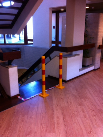 Ideale beveiliging voor de afgebeelde trap-opgang