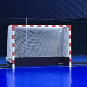 Losse inzetschotten voor zaaldoelen. Afgebeeld de donkere Betonplex-variant