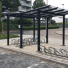 Onze fietsenrekken in combinatie met onze overdekte fietsenstalling - fietsoverkapping model City