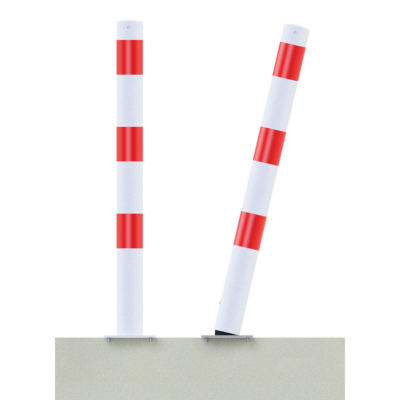 Flexibele afzetpaal die tot 30 graden kan meebuigen.