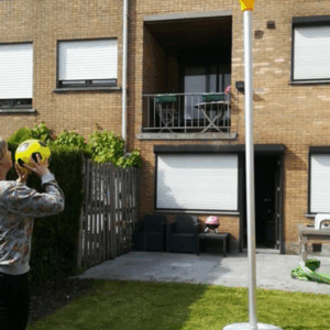 Onze korfbalpalen, ook in trek bij particuliere klanten. Thuis trainen.