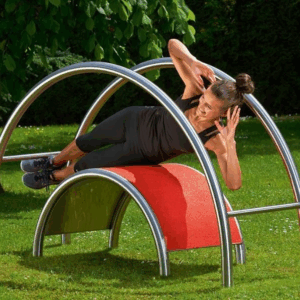 Outdoor crosstrainer RVS-hout