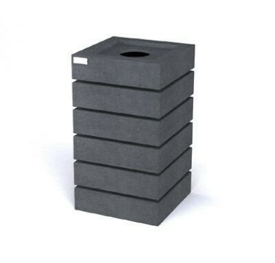 Afvalbak Agora in de kleur zwart.