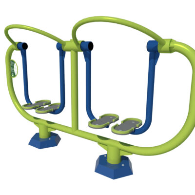 Dit duurzame kinderfitnesstoestel voor buitengebruik is ideaal om kinderen spelenderwijs aan lichaamsbeweging te laten doen.