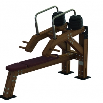 Alternative view of Krachtsportmachine outdoor bench press