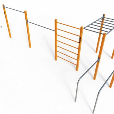 Het Calisthenics Park SWN12 is een uitgebreid buiten fitness toestel dat geschikt is voor grote openbare sportparken.