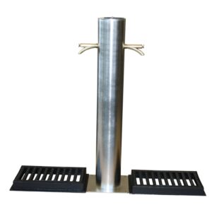 Drinkfonteinen van rvs. Model Milano dubbel. Duurzaam en zeer fraai om te zien.