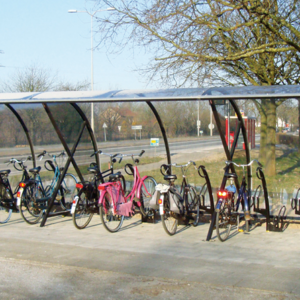 Fietsoverkapping BF1000 is onbeperkt uitbreidbaar. Fraaie design rijwieloverkappingen voor een bijzonder scherpe prijs.