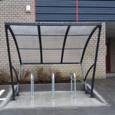 Voordelig duurzaam en netjes. Fietsoverkapping Velo, ook in een 5 meter uitvoering leverbaar.