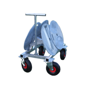 Korfbal voetplaten kar getoond inclusief vier vloerplaten.