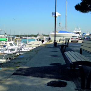 Parkbank model Tauri Wood. Bijzonder fraai om te zien en... verrassend voordelige parkbanken