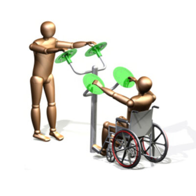 Tai Chi Wheels buiten fitnesstoestel voor mindervaliden