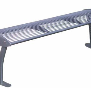 Parkbank Tauri Color zonder rugleuning, gecoat in grijs ral 9006