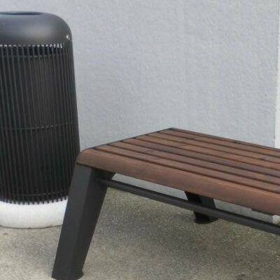 Elegante afvalbakken met een bijzonder fraai design in diverse ral kleuren leevrbaar.