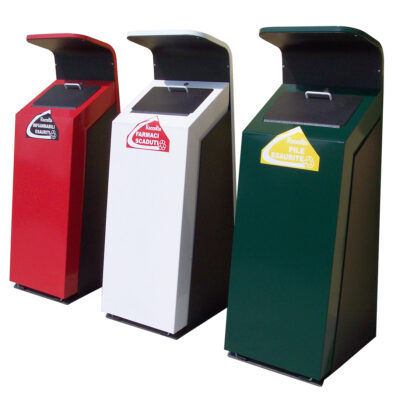 Afvalscheidingsbakken 130 Liter met zakhouder en deksel (til-klep). In diverse kleuren leverbaar.