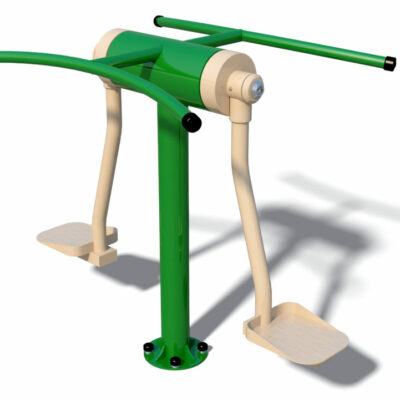 Buiten fitness toestel de Surfer. Met zijn 2én tegelijk heerlijk fitnessen in de buitenlucht.