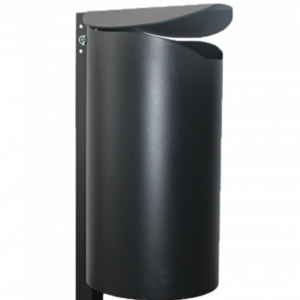 De standaard uitvoering van deze fraaie afvalbak met verzinkte binnenbak en een inhoud van 40 Liter