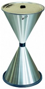 De luxe ogende rvs uitvoering van deze buiten-asbak