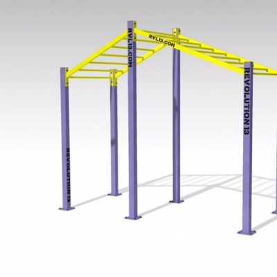 Buitenfitness station Monkey Bars. In diverse kleuren en kleuren-combinaties leverbaar.