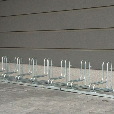 Afgebeeld in de verzinkte uitvoering,. Fietsenrek RAD, duurzaam en voordelig fietsparkeren op zijn mooist.