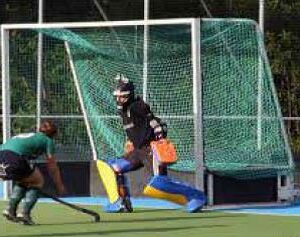 Hockeydoelnet PP kleur groen.