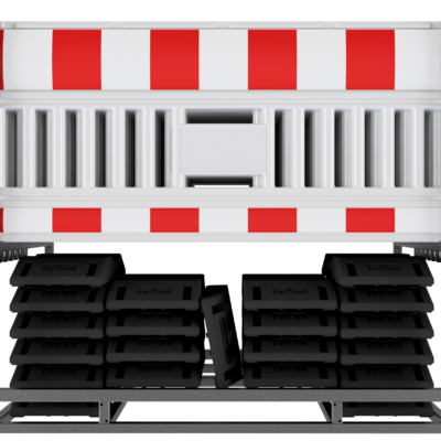 Elk veiligheidshek is 2,00 meter lang, ideaal voor tijdelijke afzettingen bij werkzones, evenementen of onderhoudswerkzaamheden.