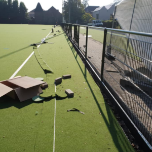 Montage in Vlaanderen, de rubberen slagplanken van SKWshop. Veilig, schokabsorberend en geluiddempend