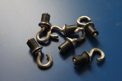 RVS nethaken met rubberen plug