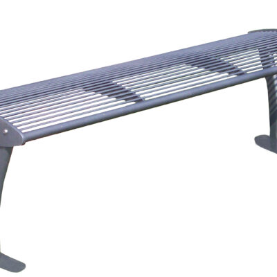 Parkbank Tauri Color zonder rugleuning, gecoat in grijs ral 9006