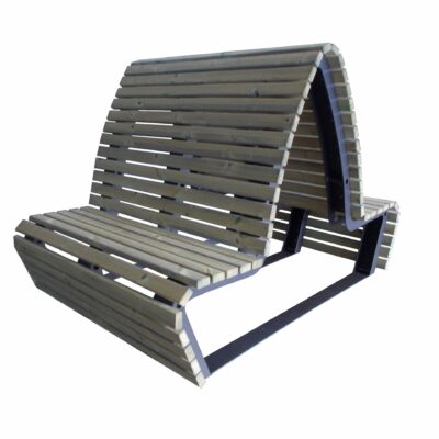 Dubbele parkbank. Nieuw in het assortiment. Voor introductieprijzen.