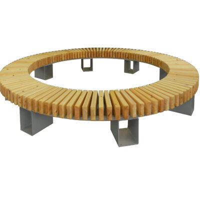 Boombank model Porto, zeer fraai design en leverbaar met onder druk geïmpregneerd grenen of FSC-hardhouten zitting..