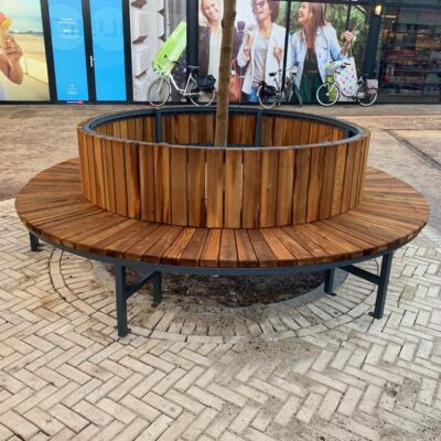 Ronde boombank model Carin, een aanwinst voor uw buitenruimte.