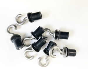 RVS nethaken met rubberen plug