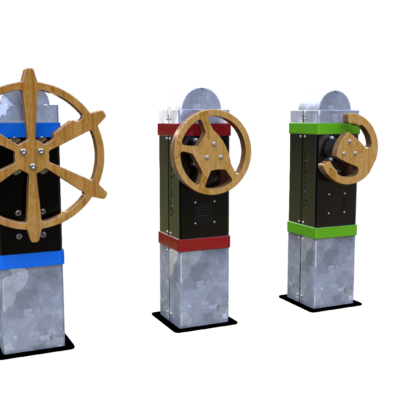 Draai aan het stuurwiel en wek energie op. Kwalitatief hoogstaand, duurzame coating, hoogwaardige materialen.